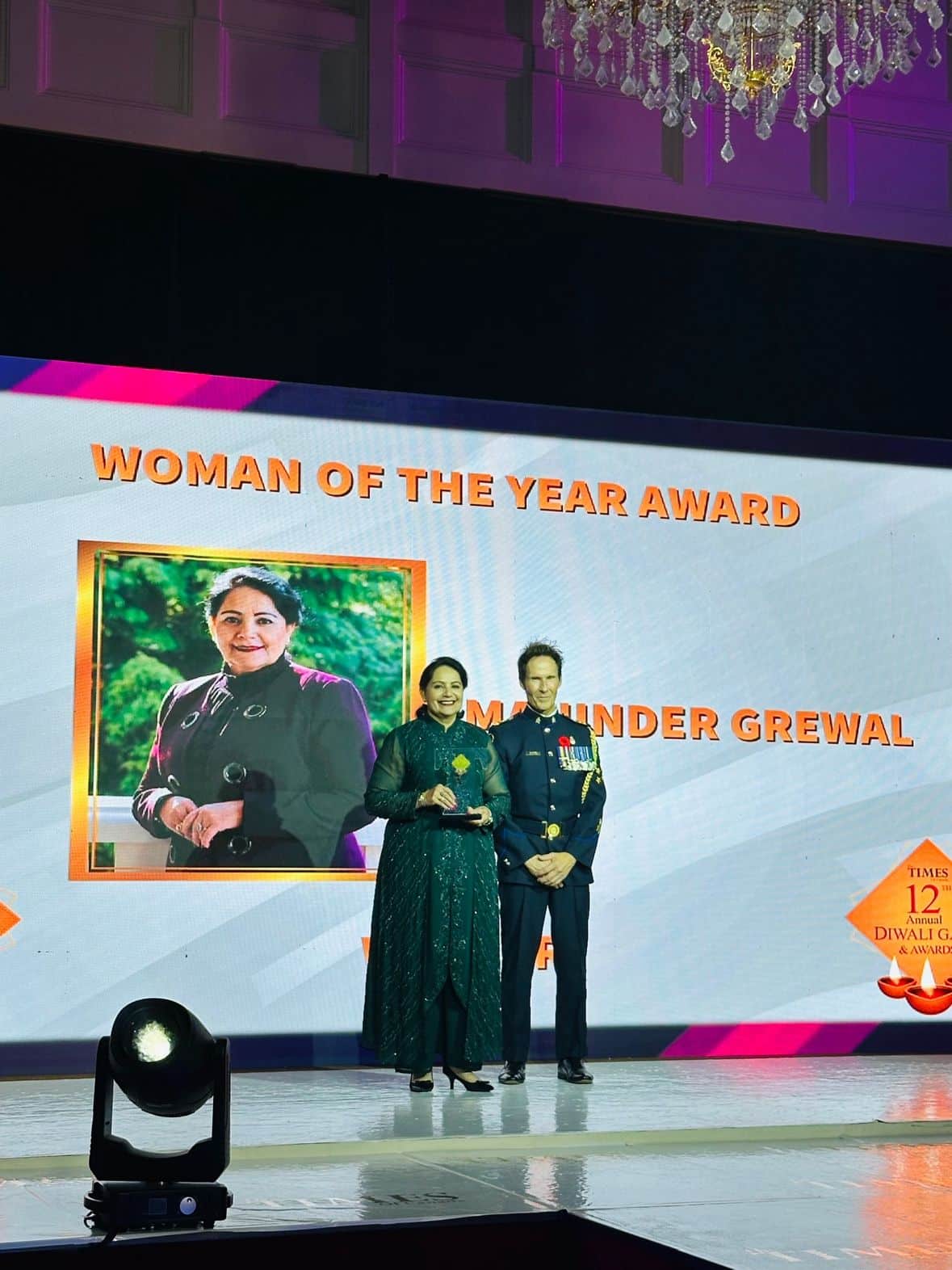 Maninder grewal Woman of the year award