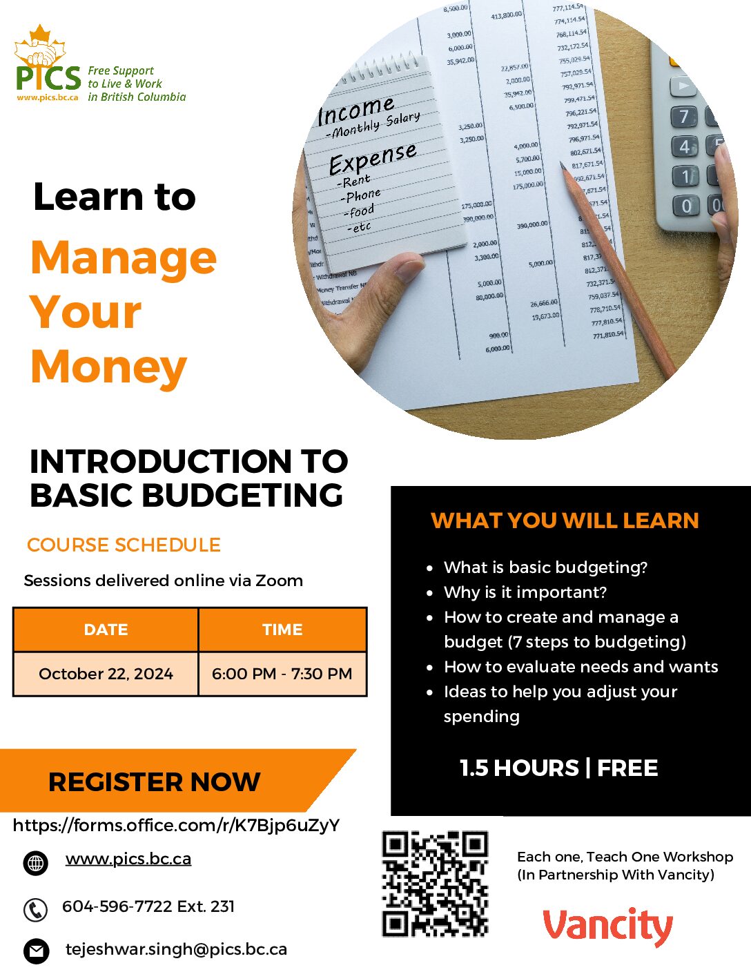 October Posters Financial Literacy Workshops 3 pdf