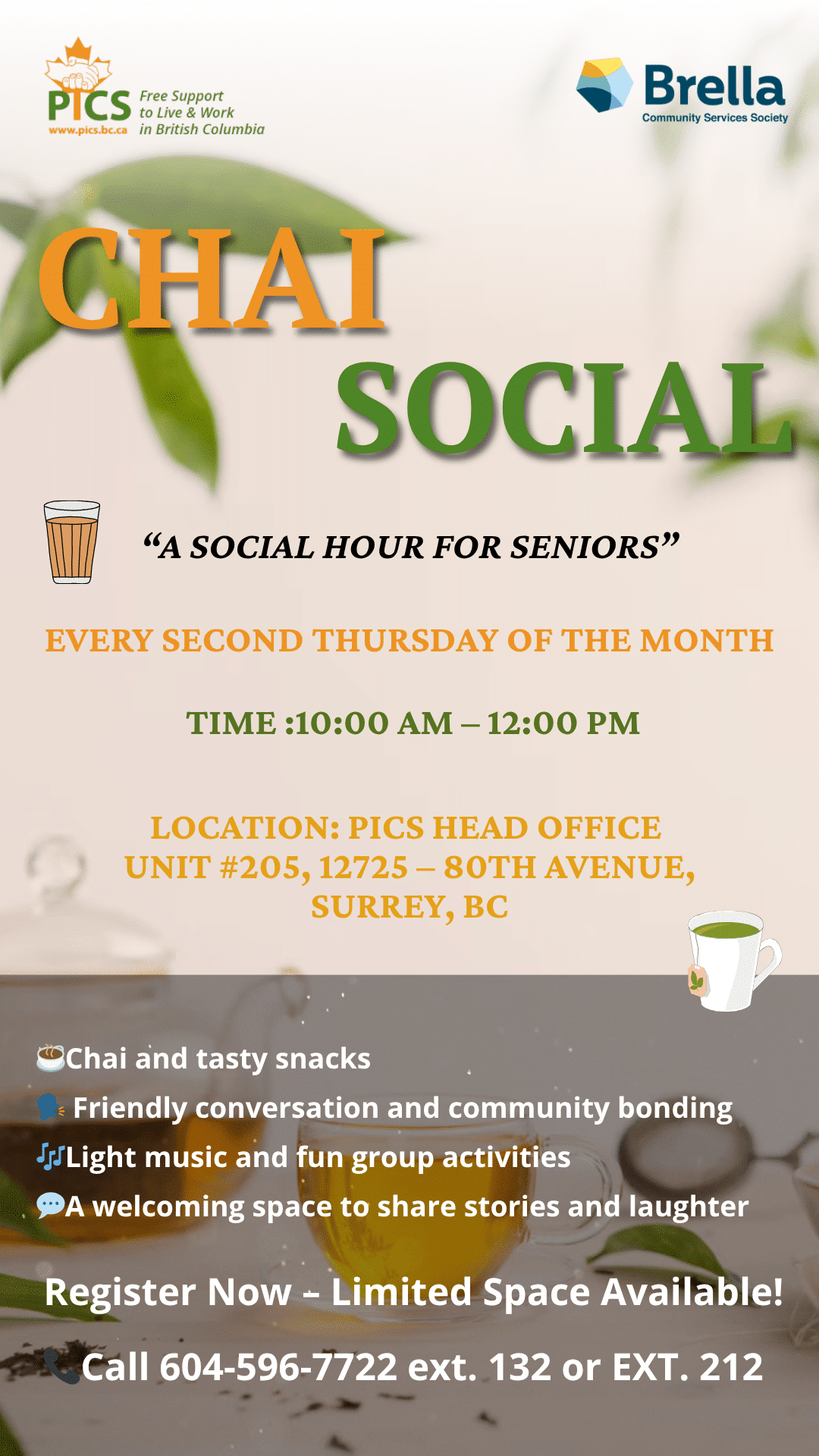 Chai Social detail flyer
